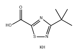 3-(叔丁基)-1,2,4-噻二唑-5-羧酸钾, 2639434-13-0, 结构式