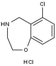 6-chloro-2,3,4,5-tetrahydro-1,4-benzoxazepine hydrochloride Structure