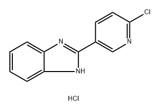 2-(6-chloropyridin-3-yl)-1H-1,3-benzodiazole hydrochloride 化学構造式