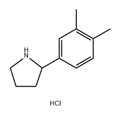 2-(3,4-dimethylphenyl)pyrrolidine hydrochlorid Structure