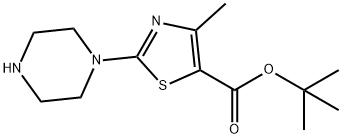 tert-butyl 4-methyl-2-piperazin-1-yl-1,3-thiazole-5-carboxylate Struktur
