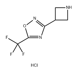 1,2,4-噁二唑,3-(3-氮杂环丁烷)-5-(三氟甲基)-盐酸盐 (1:1), 2639455-28-8, 结构式