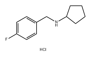 N-[(4-fluorophenyl)methyl]cyclopentanamine hydrochloride Structure