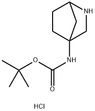 tert-butyl N-{2-azabicyclo[2.2.1]heptan-4-yl}carbamate hydrochloride Structure