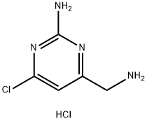 4-(aminomethyl)-6-chloropyrimidin-2-amine dihydrochloride Struktur