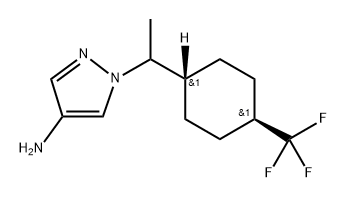 trans-1-[1-[4-(trifluoromethyl)cyclohexyl]ethyl]pyrazol-4-amine Structure