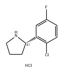 (S)-2-(2-chloro-5-fluorophenyl)pyrrolidine hydrochloride Struktur
