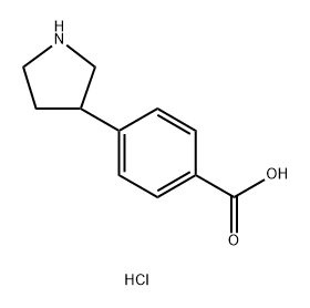 4-(吡咯烷-3-基)苯甲酸盐酸盐 结构式