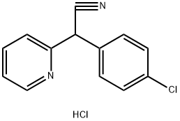 2-Pyridineacetonitrile, α-(4-chlorophenyl)-, hydrochloride (1:1) Struktur