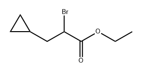 Cyclopropanepropanoic acid, α-bromo-, ethyl ester 化学構造式