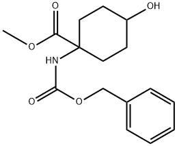 Methyl 1-(((benzyloxy)carbonyl)amino)-4-hydroxycyclohexane-1-carboxylate Structure