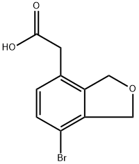 2-(7-溴-1,3-二氢异苯并呋喃-4-基)乙酸 结构式