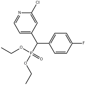 diethyl (4-fluorophenyl)-(2-chloropyridin-4-yl)methylphosphonate 化学構造式