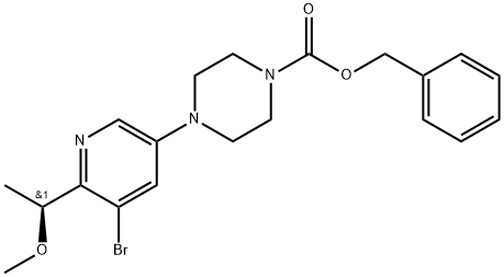 (S)-1-[5-溴-6-(1-甲氧基乙基)-3-吡啶基]-4-CBZ-哌嗪,2641451-78-5,结构式