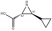 (2R,3S)-3-Cyclopropylaziridine-2-carboxylic acid 化学構造式