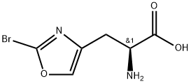 (S)-2-氨基-3-(2-溴噁唑-4-基)丙酸,2641825-36-5,结构式