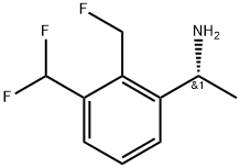 Benzenemethanamine, 3-(difluoromethyl)-2-(fluoromethyl)-α-methyl-, (αR)- Struktur