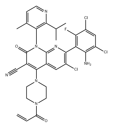 KRAS mutant protein inhibitor 1 化学構造式