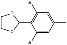 2-(2,6-Dibromo-4-methylphenyl)-1,3-dioxolane Struktur
