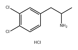 1-(3,4-Dichlorophenyl)propan-2-amine hydrochloride,2643-14-3,结构式