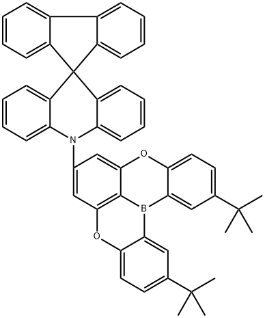 Spiro[acridine-9(10H),9'-[9H]fluorene], 10-[2,12-bis(1,1-dimethylethyl)[1,4]benzoxaborino[2,3,4-kl]phenoxaborin-7-yl]- Structure