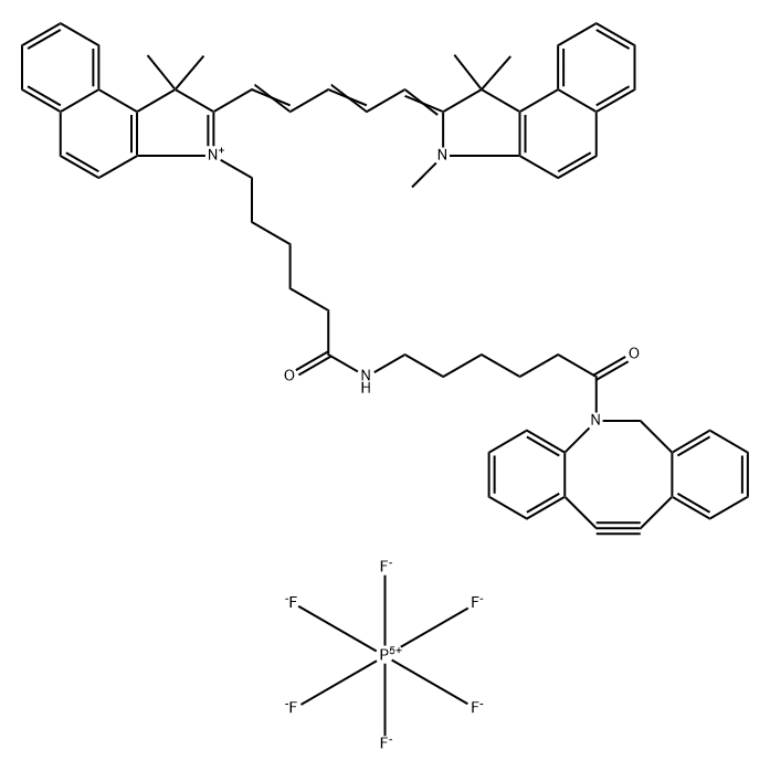 Cyanine5.5-二苯基环辛炔 结构式