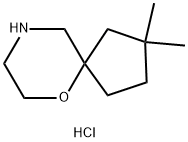 6-Oxa-9-azaspiro[4.5]decane, 2,2-dimethyl-, hydrochloride (1:1) 化学構造式