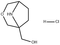 3-Oxa-8-azabicyclo[3.2.1]octane-1-methanol, hydrochloride (1:1) Structure