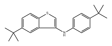 5-(叔丁基)-N-[4-(叔丁基)苯基]-苯并[B]噻吩-3-胺 结构式