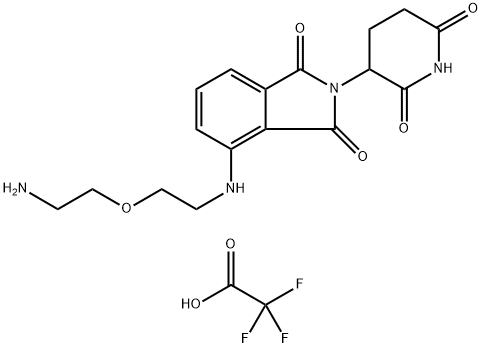 Thalidomide-4-NH-PEG1-NH2 TFA Structure