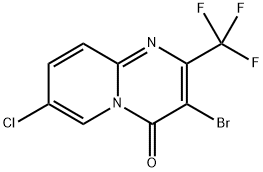 3-溴-7-氯-2-(三氟甲基)-4H-吡啶并[1,2-A]嘧啶-4-酮 结构式