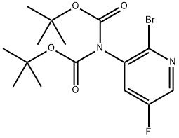 二叔丁基(2-溴-5-氟吡啶-3-基)亚氨基二碳酸酯, 2648846-93-7, 结构式