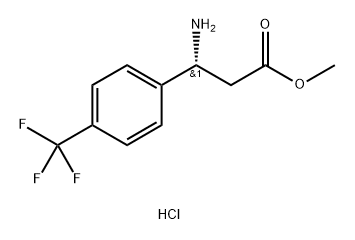 methyl (3R)-3-amino-3-[4-(trifluoromethyl)phenyl]propanoate hydrochloride,2648870-29-3,结构式