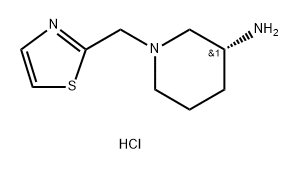 (3R)-1-[(1,3-thiazol-2-yl)methyl]piperidin-3-amine dihydrochloride 结构式