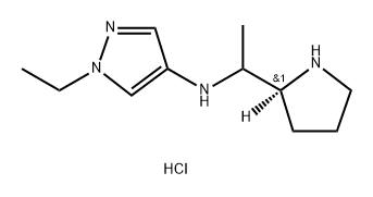 1-ethyl-N-{1-[(2S)-pyrrolidin-2-yl]ethyl}-1H-pyrazol-4-amine dihydrochloride Structure