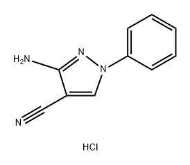 3-amino-1-phenyl-1H-pyrazole-4-carbonitrile hydrochloride 结构式