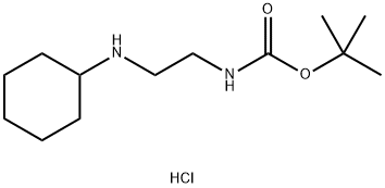 tert-butyl N-[2-(cyclohexylamino)ethyl]carbamate hydrochloride Struktur