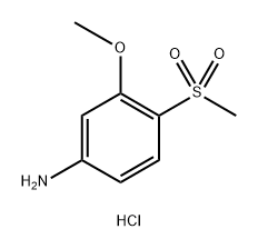 3-甲氧基-4-(甲磺酰基)苯胺盐酸盐, 2648942-02-1, 结构式