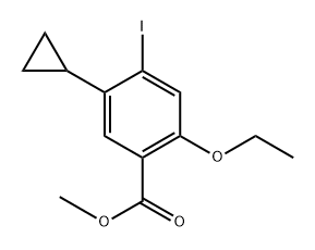 methyl 5-cyclopropyl-2-ethoxy-4-iodobenzoate Struktur