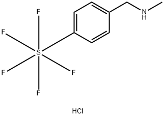 methyl({[4-(pentafluoro-lambda6-sulfanyl)phenyl]methyl})amine hydrochloride Structure