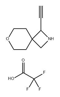 1-ethynyl-7-oxa-2-azaspiro[3.5]nonane, trifluoroacetic acid Structure