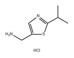 1-[2-(propan-2-yl)-1,3-thiazol-5-yl]methanamine dihydrochloride Struktur