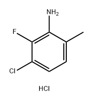 3-chloro-2-fluoro-6-methylaniline hydrochloride 化学構造式