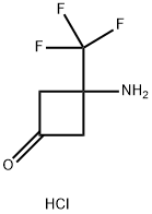 3-amino-3-(trifluoromethyl)cyclobutan-1-one hydrochloride Struktur