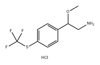 2-methoxy-2-{4-[(trifluoromethyl)sulfanyl]phenyl}ethan-1-amine hydrochloride Structure