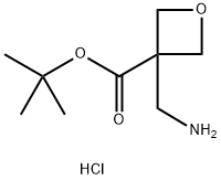 tert-butyl 3-(aminomethyl)oxetane-3-carboxylate hydrochloride 结构式