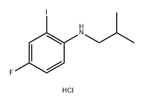 4-fluoro-2-iodo-N-(2-methylpropyl)aniline hydrochloride Struktur