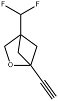 4-(Difluoromethyl)-1-ethynyl-2-oxabicyclo[2.1.1]hexane 化学構造式