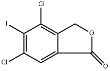 4,6-二氯-5-碘异苯并呋喃-1(3H)-酮 结构式