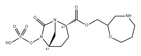 (1,4-oxazepan-2-yl)methyl (2S,5R)-7-oxo-6-(sulfooxy)-1,6-diazabicyclo[3.2.1]octane-2-carboxylate Structure
